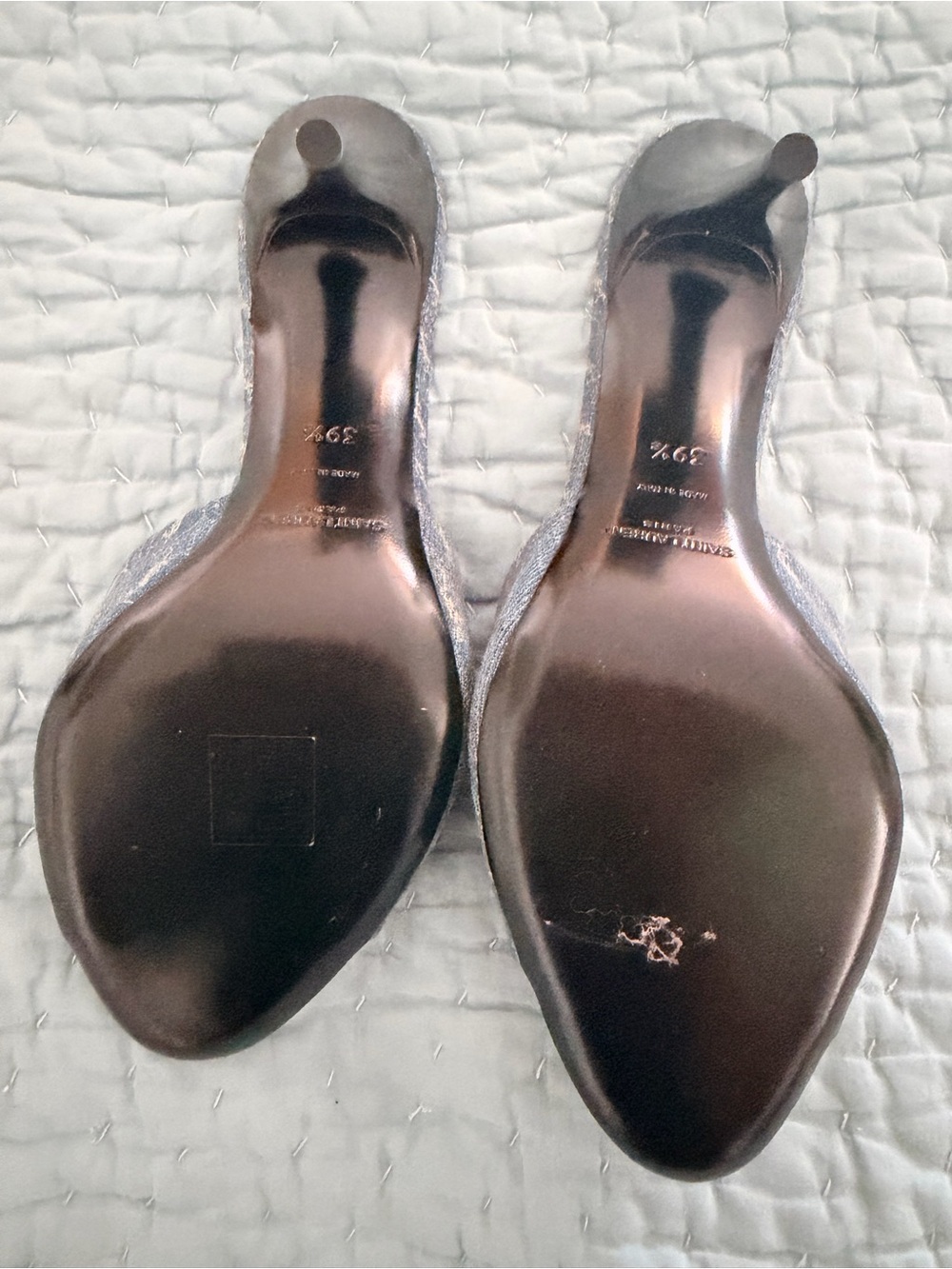 Saint Laurent Denim-Style Slip-On Mules in Blue- NEW - Picture 4 of 4